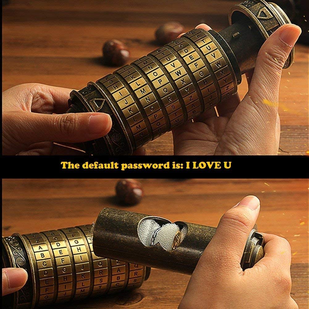 coejokno Cryptex hidden compartment open reveals a secret space for keepsakes