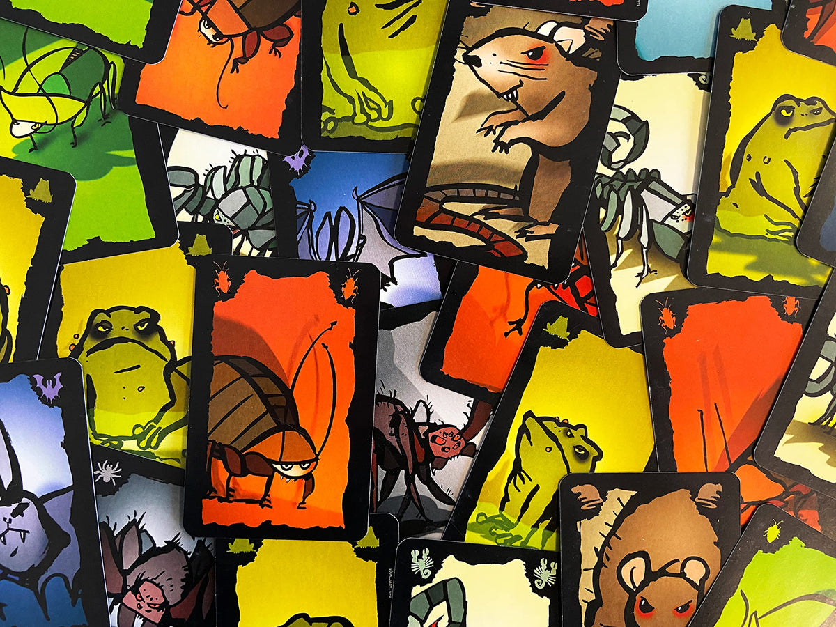 Coiledspring Schmidt Cockroach Poker card illustration brings creepy critters to life.