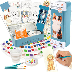 COIPLAY outer tin storage box holding the complete art set for easy transport.