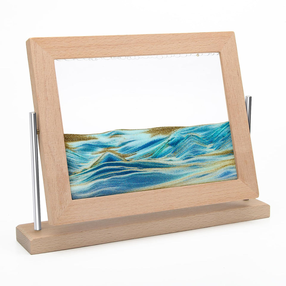 Coitak moving sand art picture on a desk for calming focus