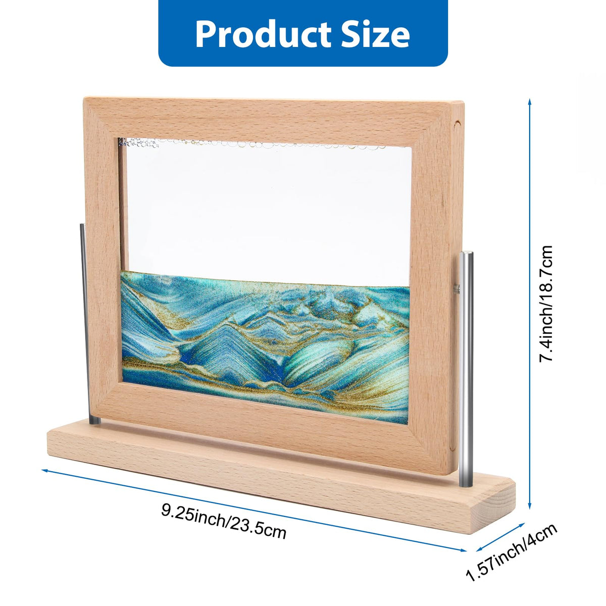 Coitak sand art picture with rotating glass creating dynamic decor