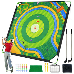COKEJA golf chipping target mat ready for backyard practice and play