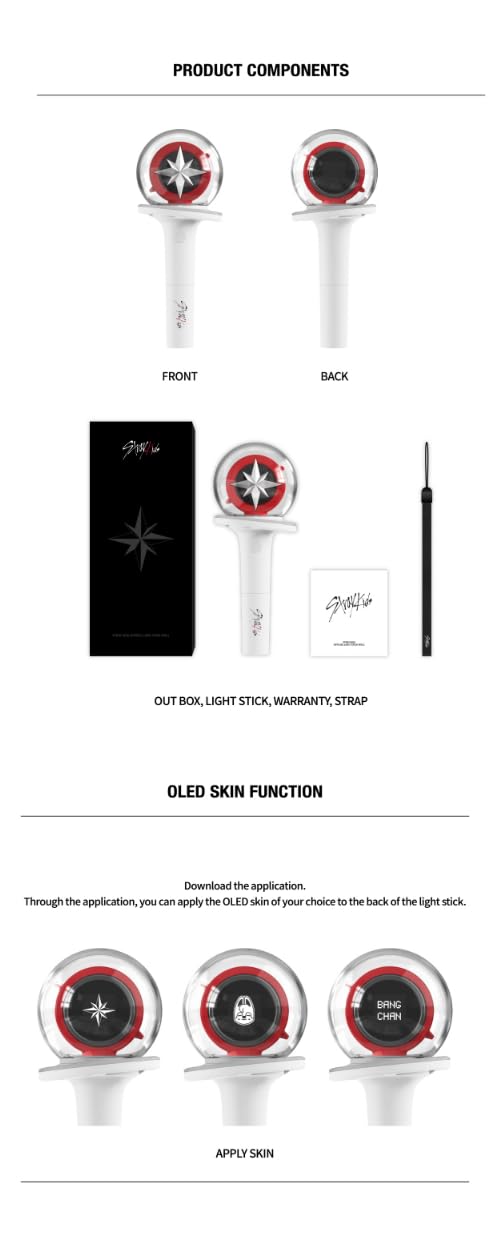 cokodive Stray Kids Official Light Stick Ver.2 side view highlighting sleek profile for live use