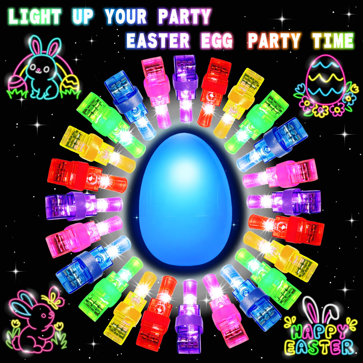COKOKA neon animal projections enhance Easter egg hunts and celebrations.