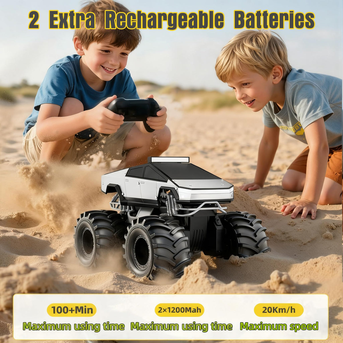 Cokzer non-slip tires gripping mud, sand, and grass