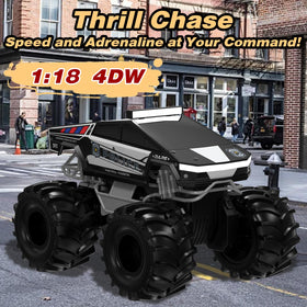 Cokzer Cyber Truck RC Car side action shot for fast drifting.