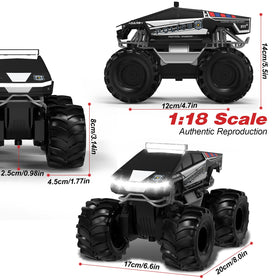 Cokzer Police RC Car rear view showing rugged tires for off-road play.