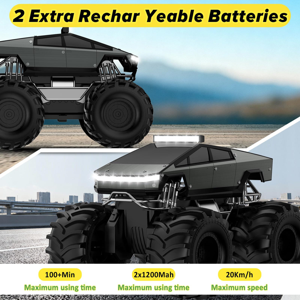 Cokzer RC car navigating grass and mud with confident grip