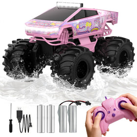 Cokzer Unicorn Cyber Truck RC car front view shows rugged all-terrain design for outdoor play.