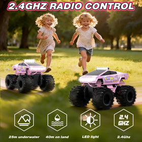 Cokzer Unicorn Cyber Truck RC car loadable compartment for small treasures.
