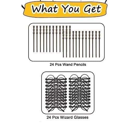 Col-Pary black round-frame glasses 24-pack with sturdy plastic frames