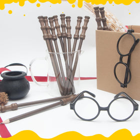 Col-Pary cosplay party props with wand pencils and glasses