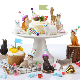 Colingmill cat birthday figurines for cake toppers add playful charm