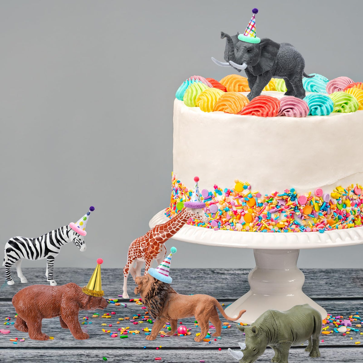Colingmill jungle decorations kit suitable for cupcakes and cakes