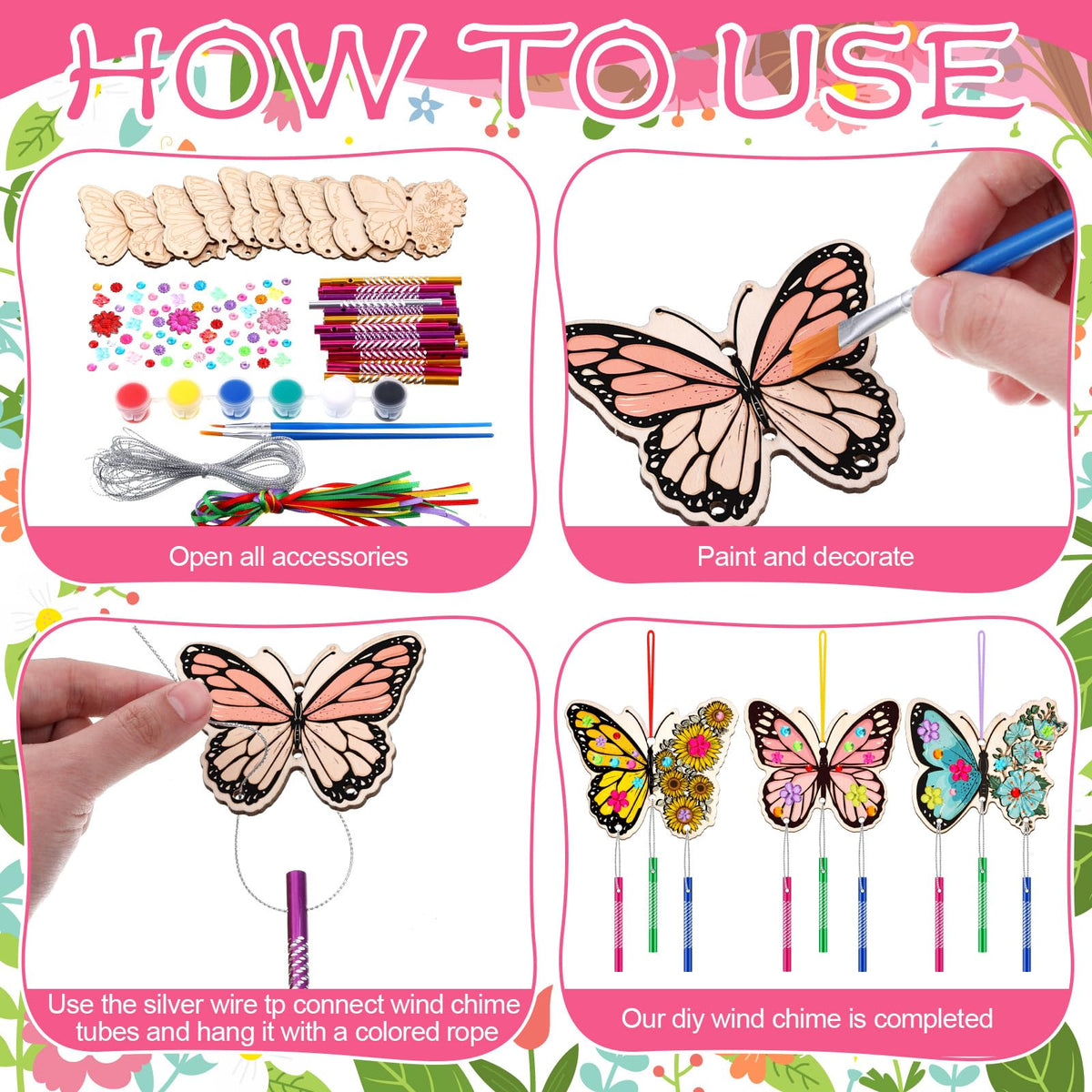 Colingmill painting kit with silk thread and stickers for easy assembly.