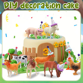Colingmill goat figurine cake topper complements rustic party decor