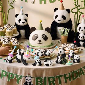 Colingmill reusable panda figurines save money for future celebrations.