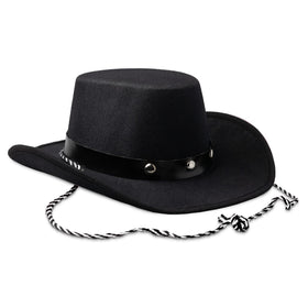 Collect Present baby cowboy hat in black with 20-inch circumference, ideal for sunny days