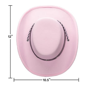 COLLECT PRESENT baby cowgirl hat pink side view for parties.