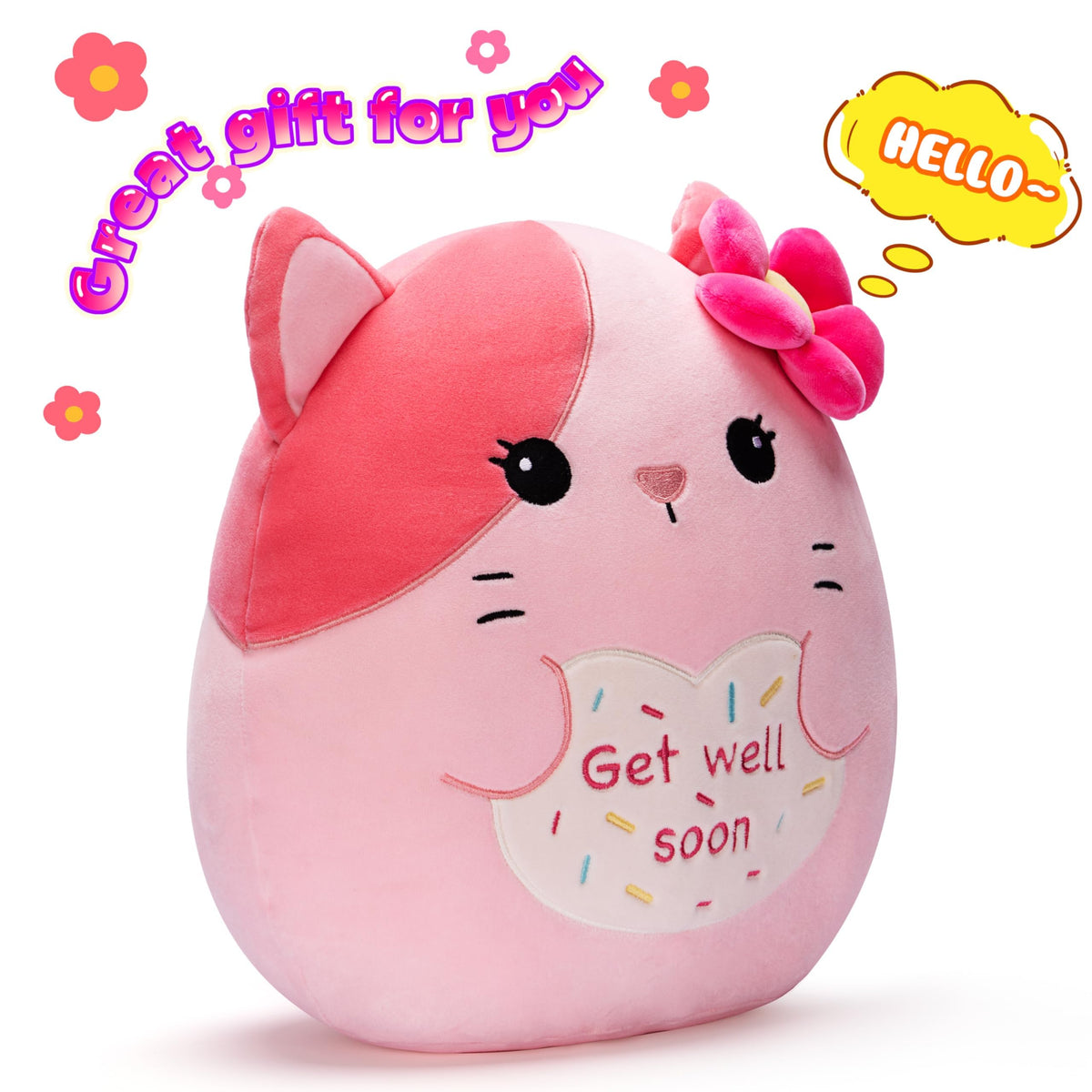 Colliyarko Cat Plush in living room scene creates playful comforting ambience