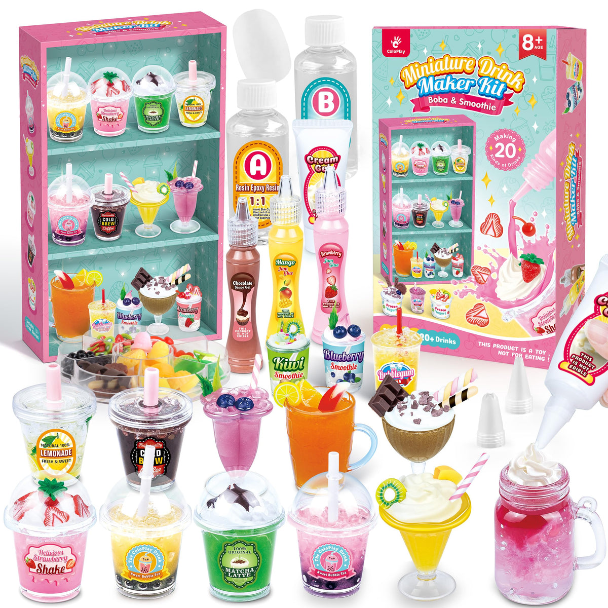 ColoPlay miniature drink kit assembly encourages imaginative play