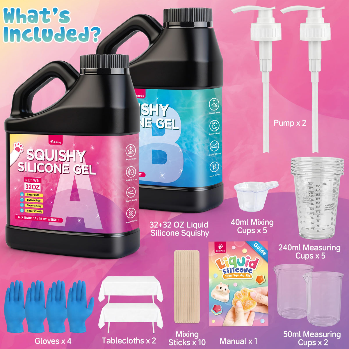 ColoPlay Taba Squishy Kit bubble-free formula demonstrates faster curing and fewer air bubbles