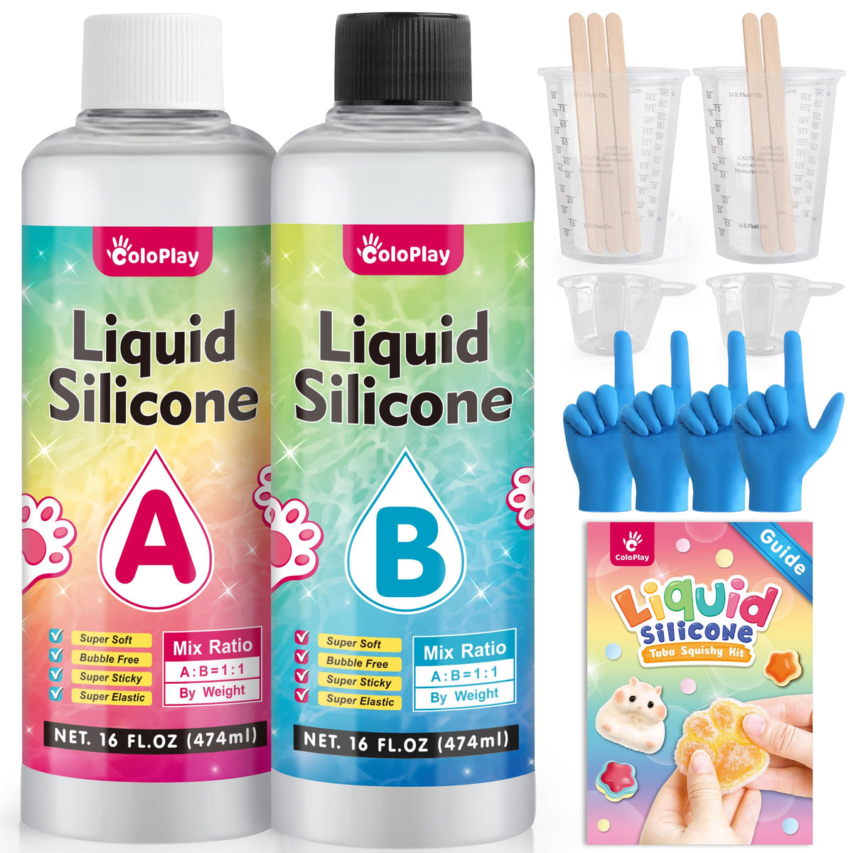 ColoPlay Taba Squishy Kit contents for large, complex squishy projects.