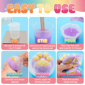 ColoPlay Taba Squishy Kit flocking powder creates textured, tactile finishes