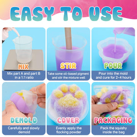 ColoPlay Taba Squishy Kit measuring cups for precise, clean mixing