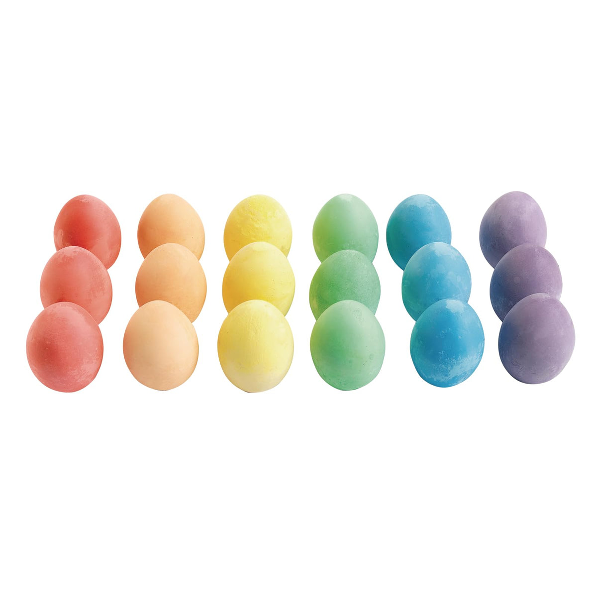 Colorations chunky chalk eggs set of 18 pack shot for versatile outdoor sidewalk art.