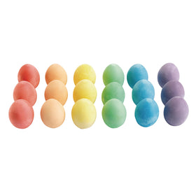 Colorations chunky chalk eggs set of 18 pack shot for versatile outdoor sidewalk art.