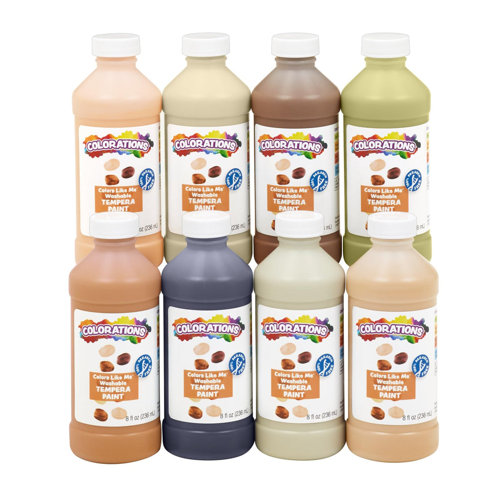 Colorations Colors Like Me almond bottle showing skin-tone range for inclusive art