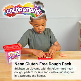 Colorations neon green dough tub supports creative play and fine motor skills