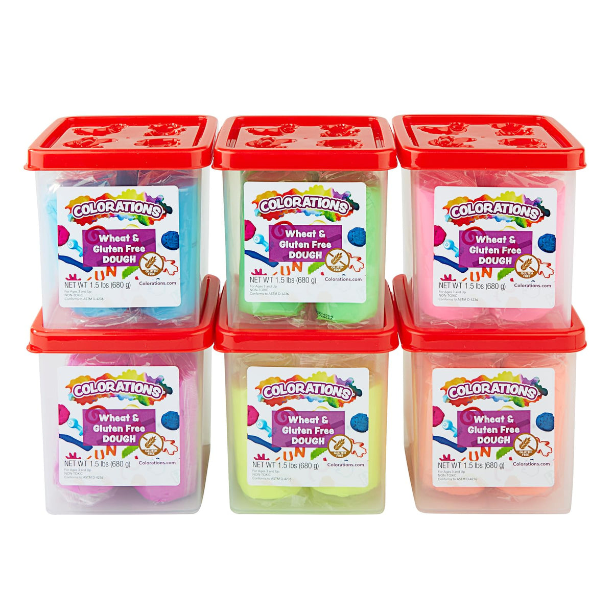 Colorations neon orange dough tub for vibrant hands-on STEM art and sensory play