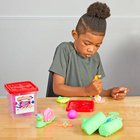 Colorations neon pink dough tub invites calm tactile exploration and color mixing