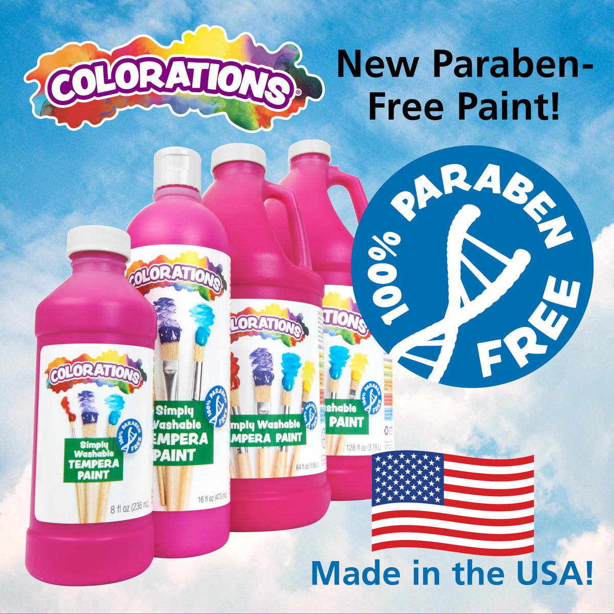 Colorations Rainbow Plus 8 Pack color swatches displaying bold hues for quick project planning.