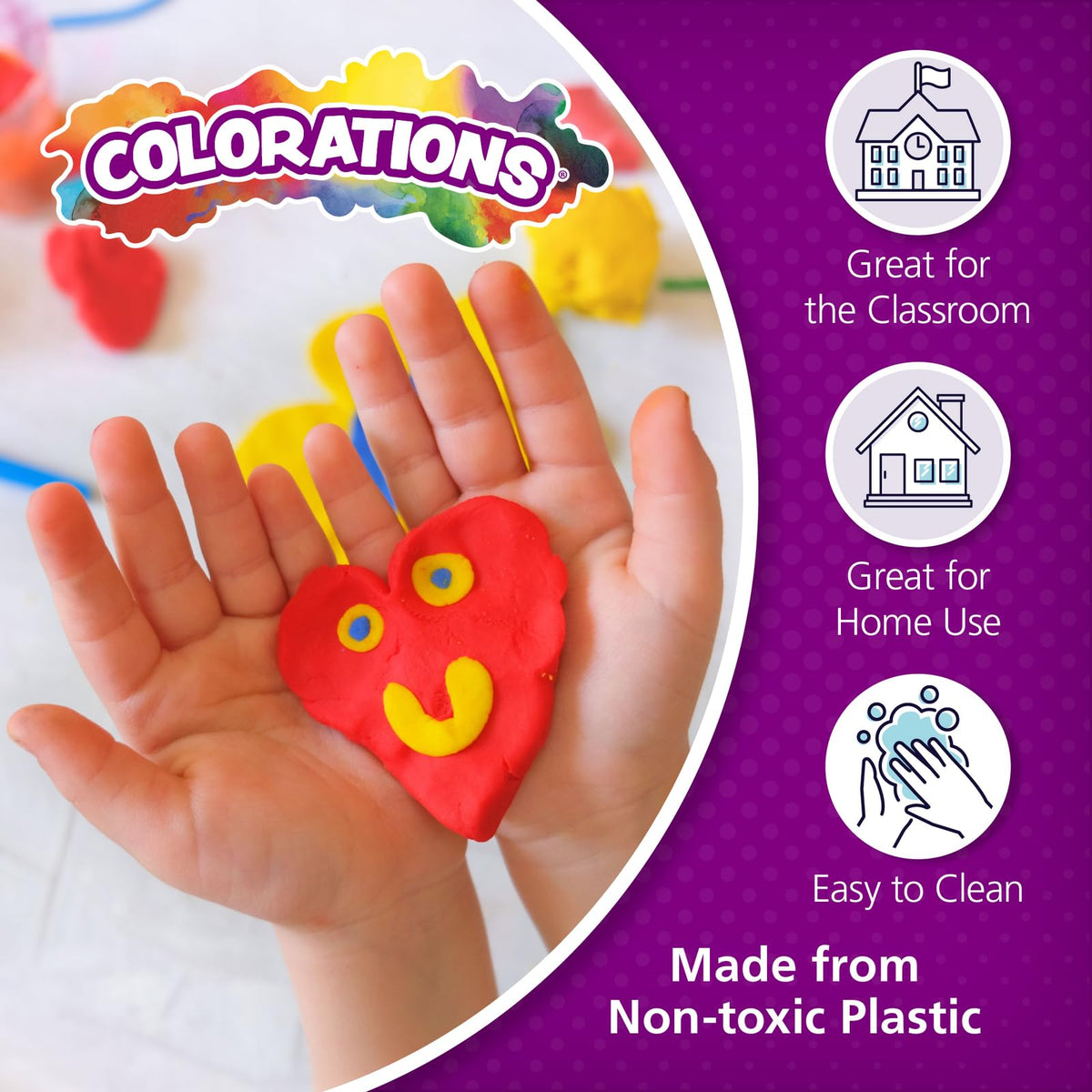 Colorations sturdy nonstick plastic dough tools withstand daily use.