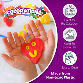 Colorations sturdy nonstick plastic dough tools withstand daily use.