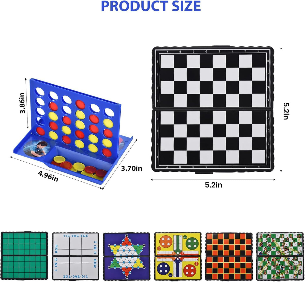 COLORGO mini checkers with magnetic pieces on portable board for on-the-go play