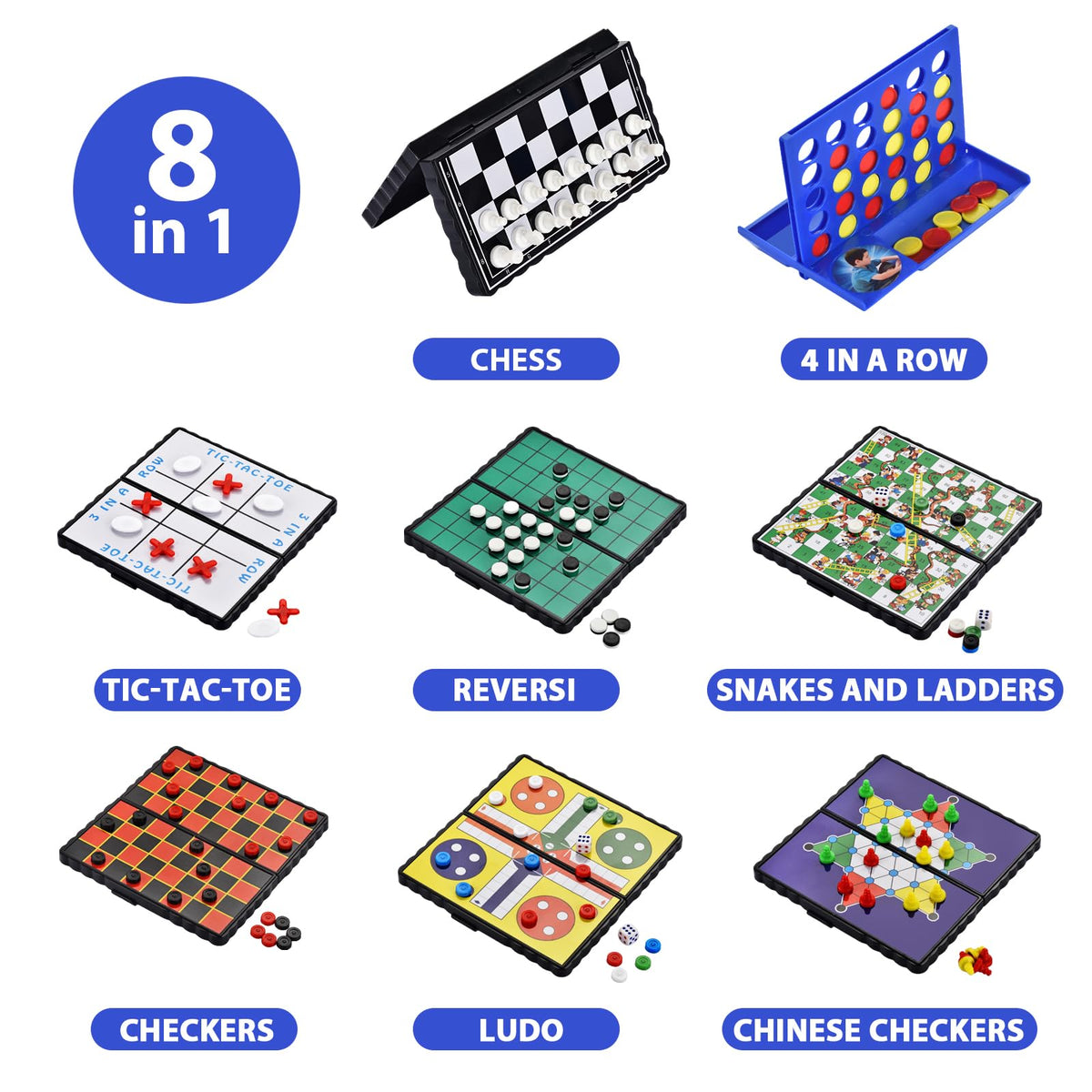 COLORGO Snakes and Ladders with magnetic pieces for communal play