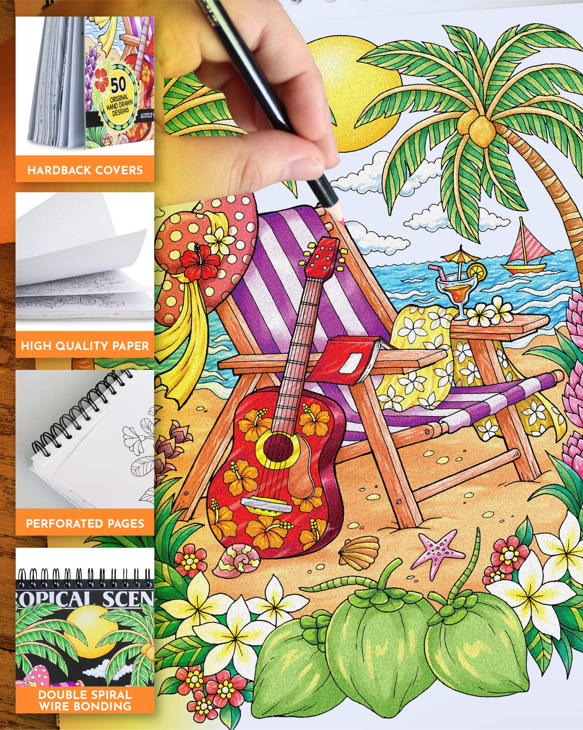 ColorIt tropical sunset glow scene for vibrant color exploration.