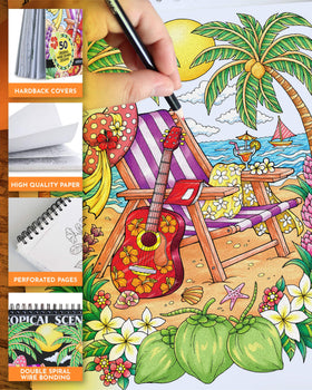 ColorIt tropical sunset glow scene for vibrant color exploration.