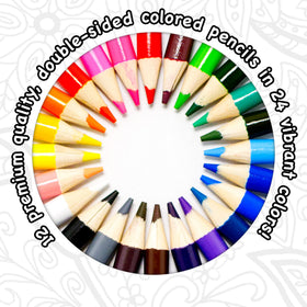 Colorpockit built-in sharpener front corner keeps pencils sharp on the move.
