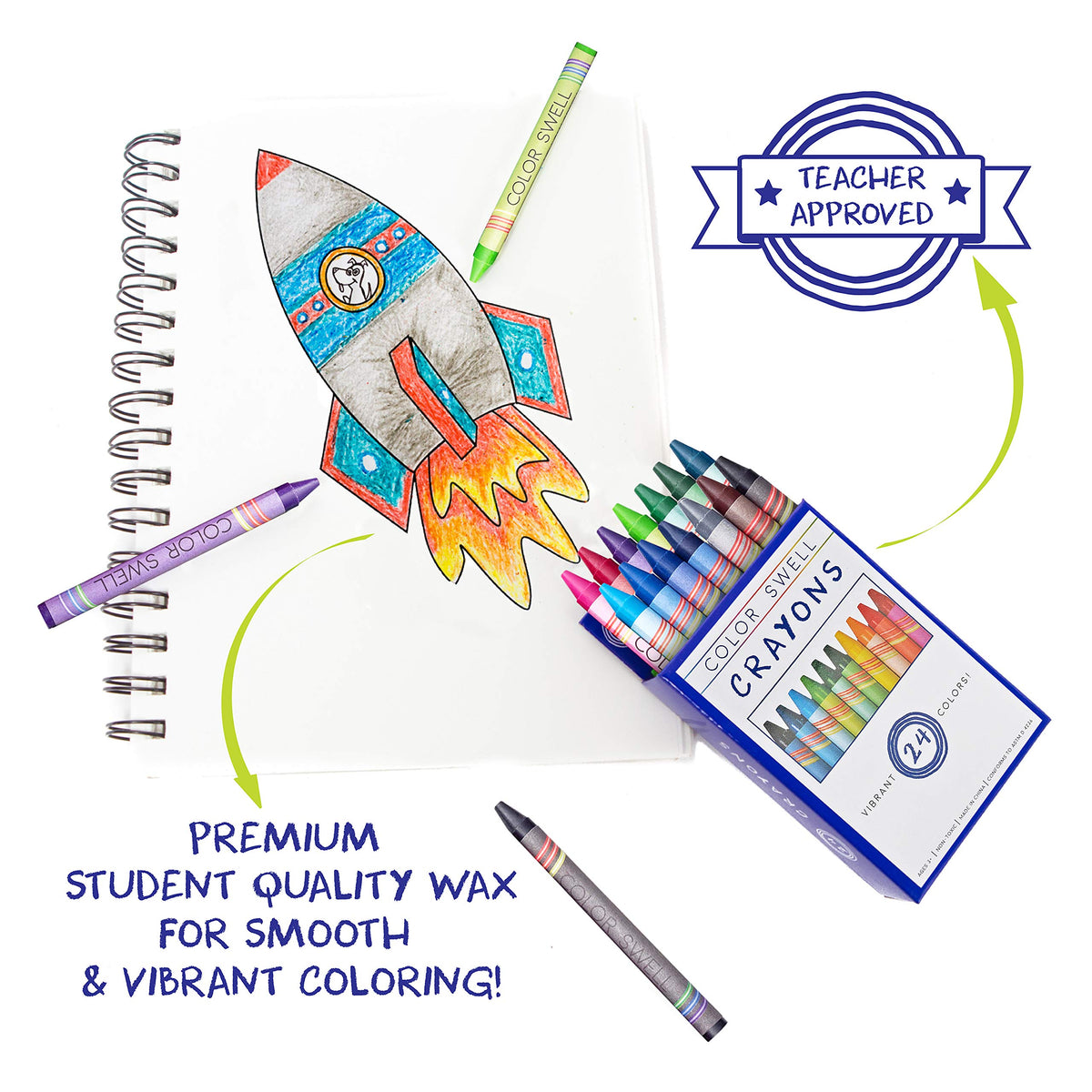 Color Swell bulk crayon packs designed for class packs and group activities