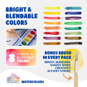 Color Swell washable kid-safe paints ideal for parties.