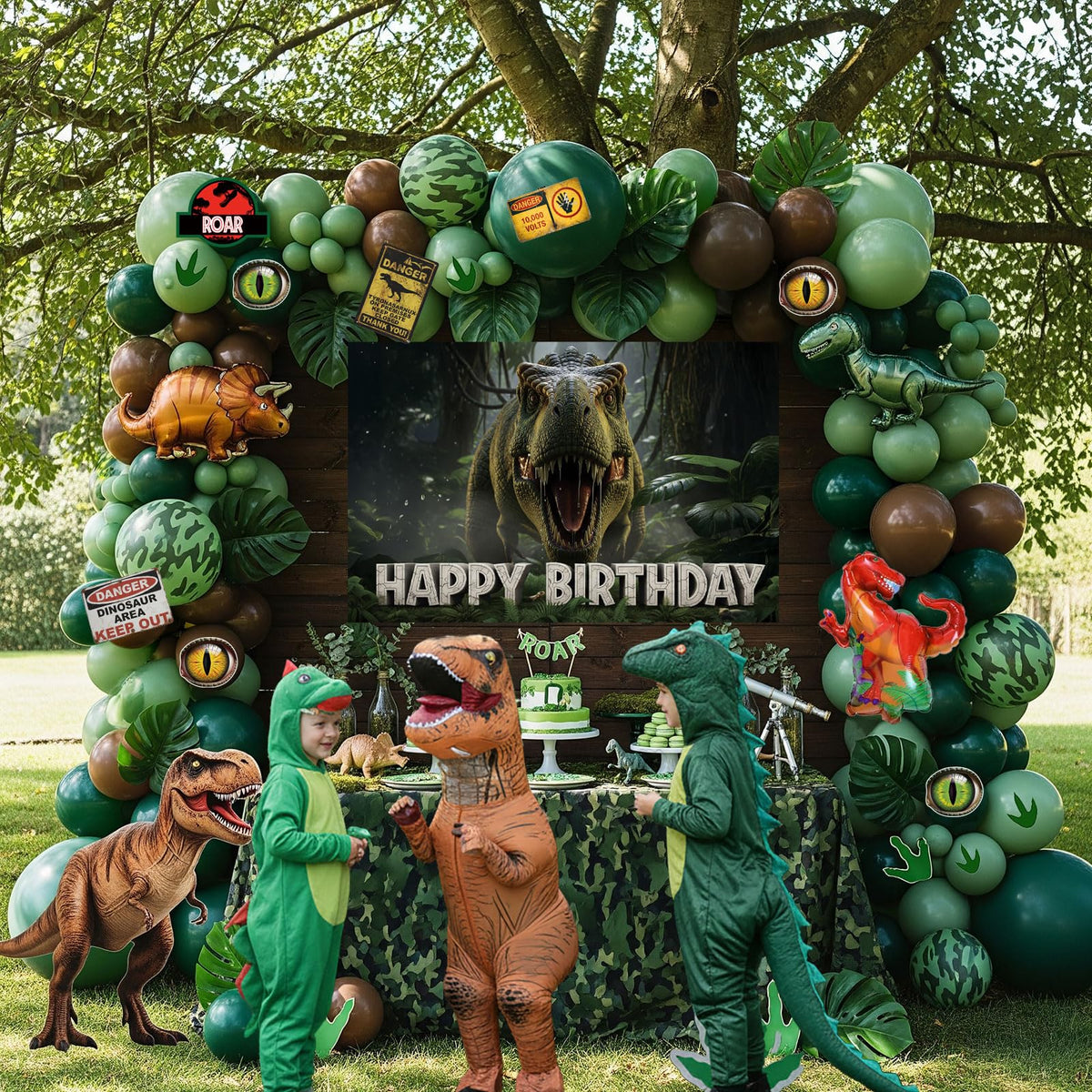 ColorToyz green-brown balloons keep the palette cohesive for versatile celebrations