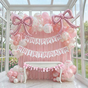 ColorToyz Pink Bow Balloon Set for elegant party centerpieces and photo-worthy moments.