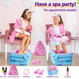 Combaybe nail polish studio included for colorful at-home manicures and pedicures.