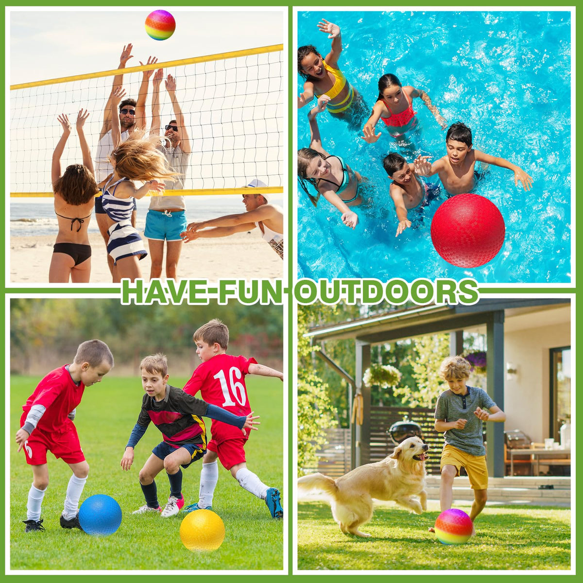 Colorful Comethu balls ready for backyard games and PE sessions