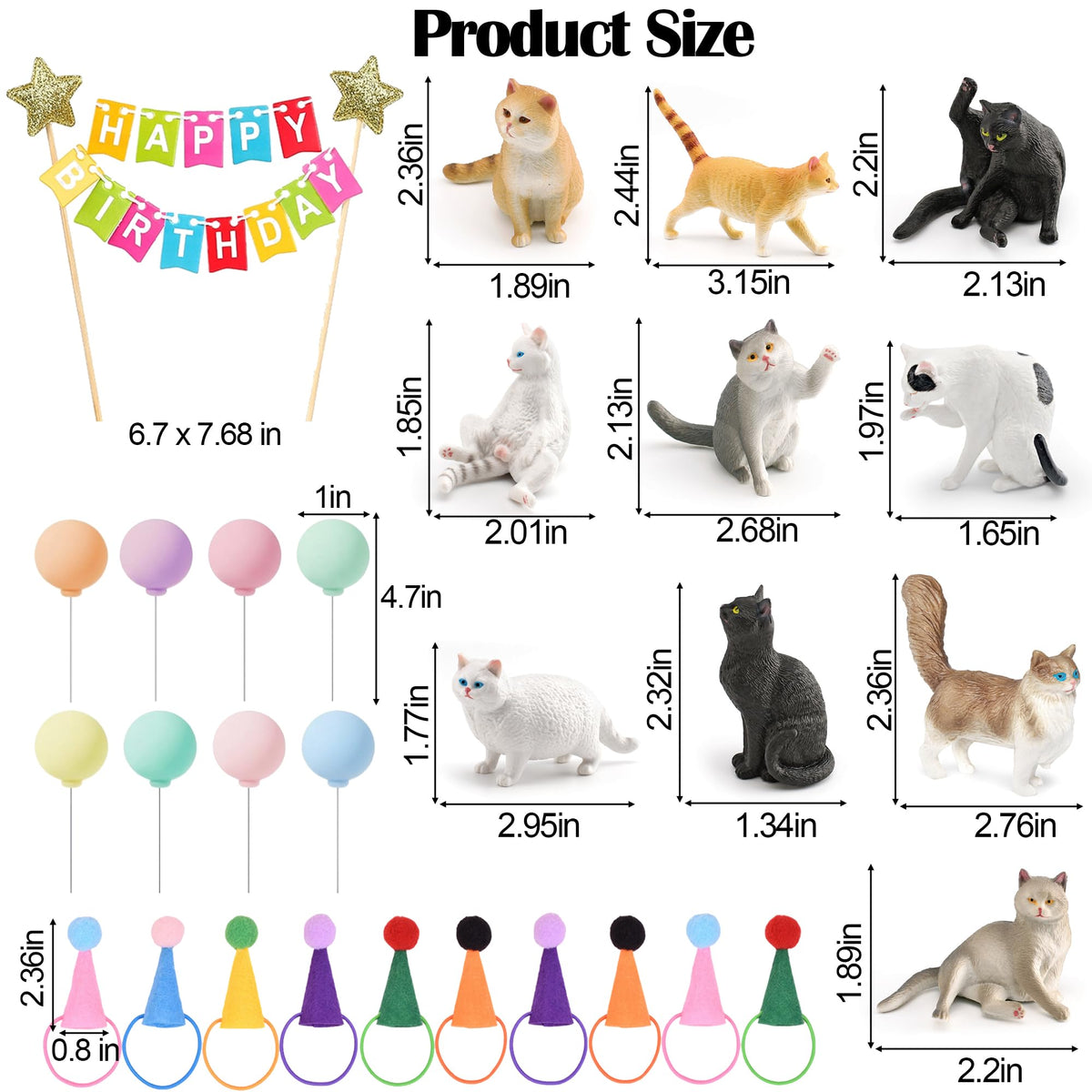Comfudu paw-up cat figurine features lifelike detail for striking cake toppers.